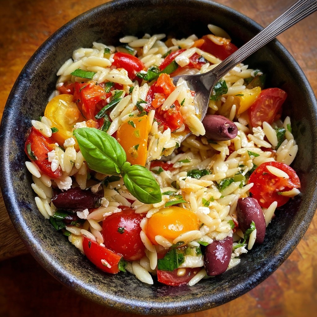 Italienischer Orzo Nudelsalat