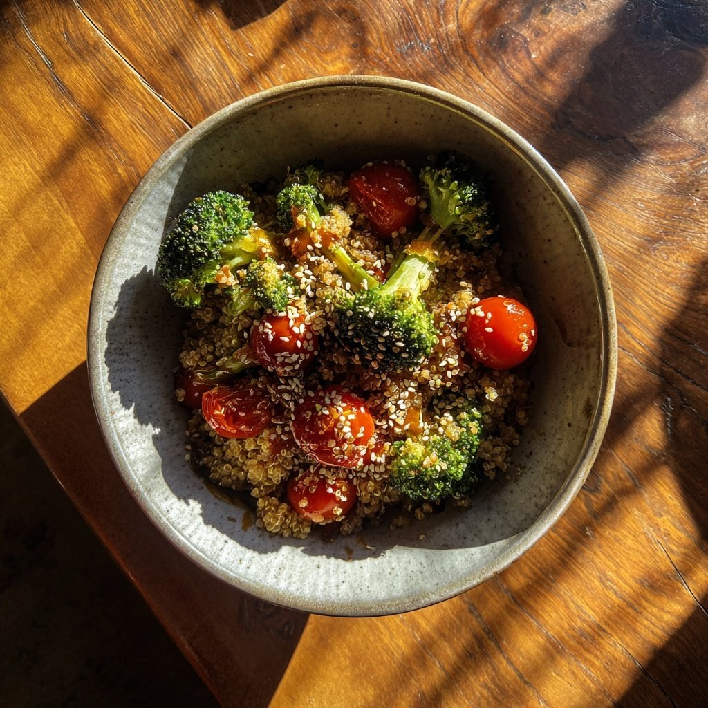 Kalorienarme Quinoa Bowl Mit Brokkoli