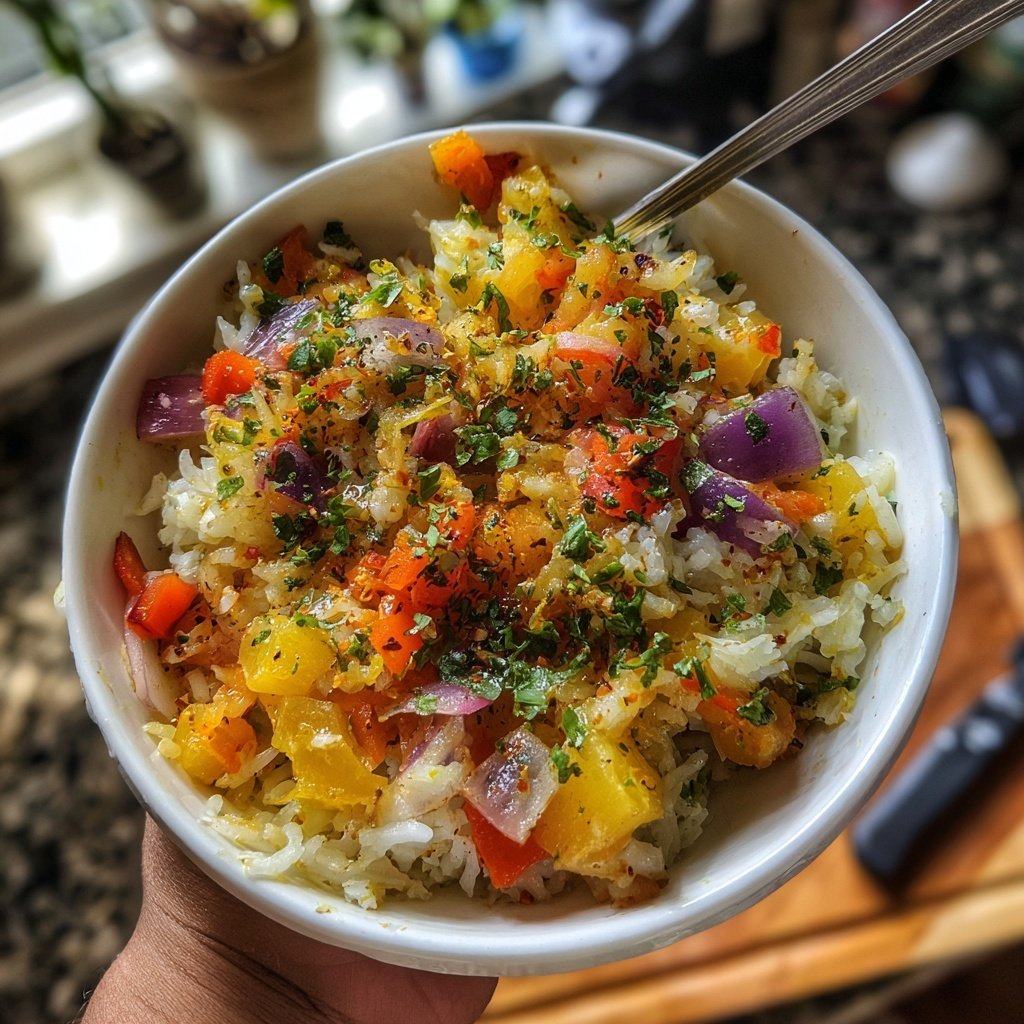 Kalorienarme Reis Bowl Mit Gemüse