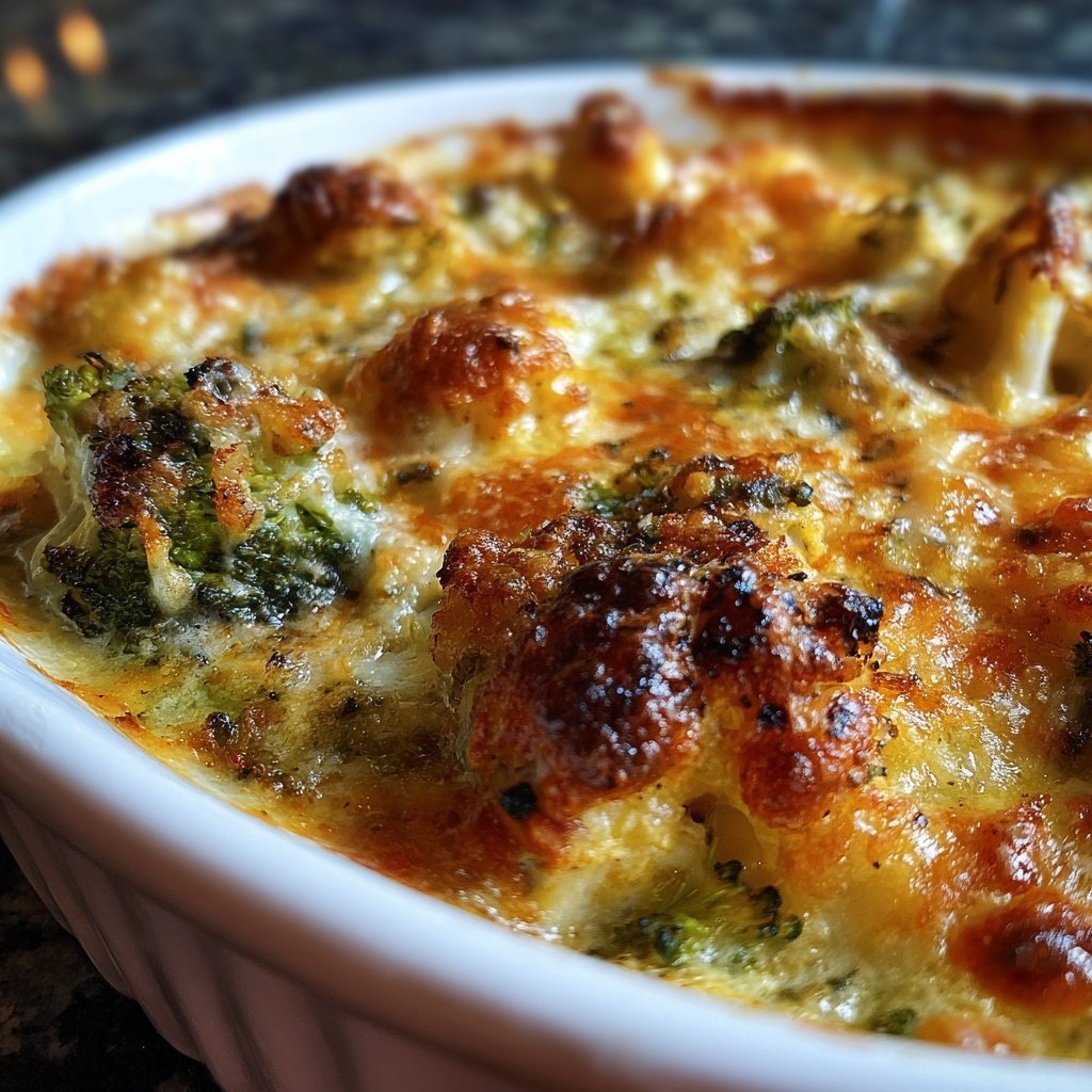 Abendessen mit cremigem Gemüsegratin