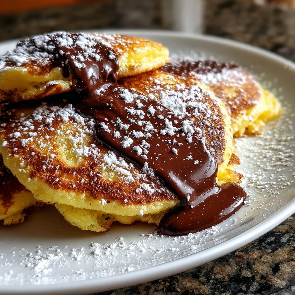 Pfannkuchen mit Schokolade