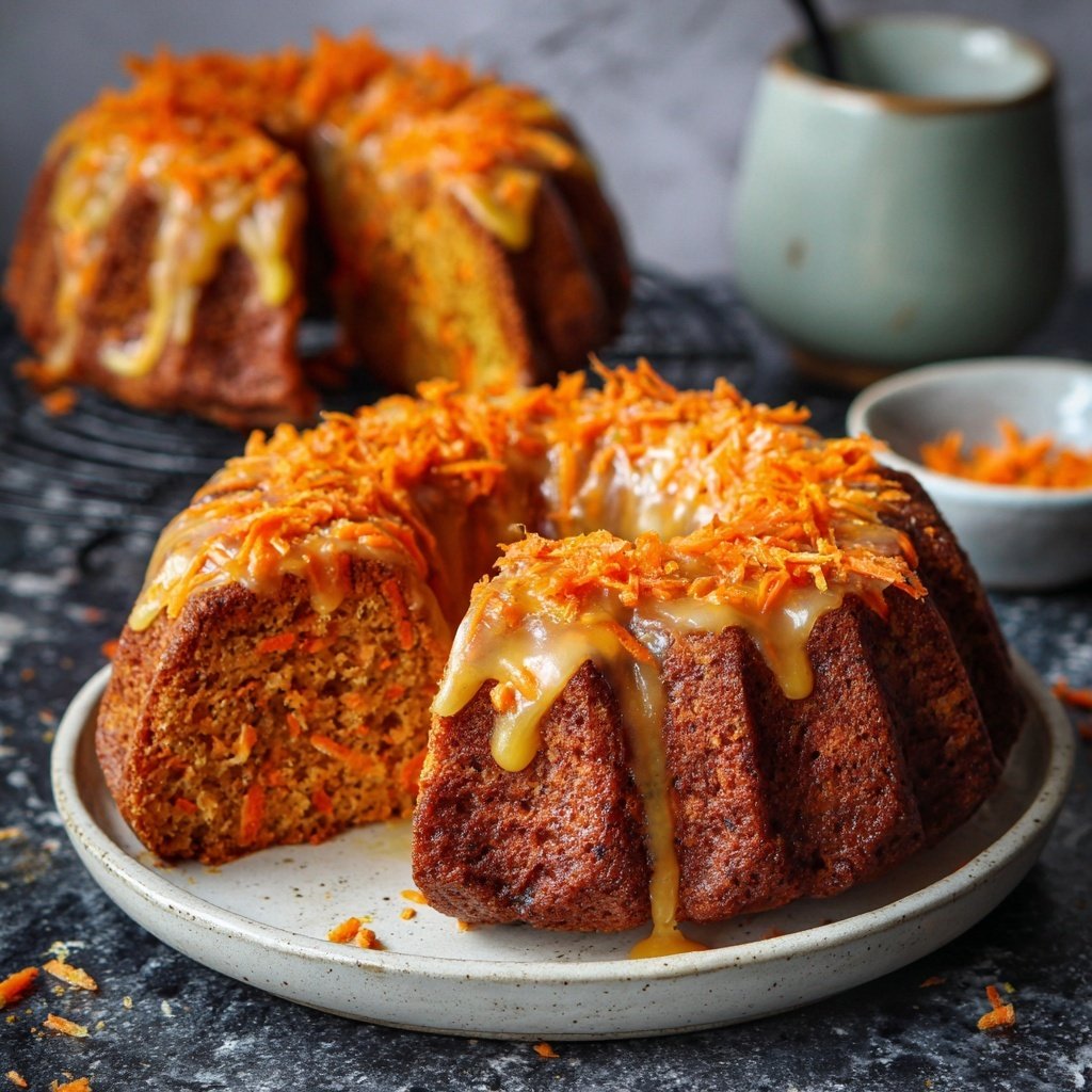 Karottenkuchen Mit Orangen Glasur