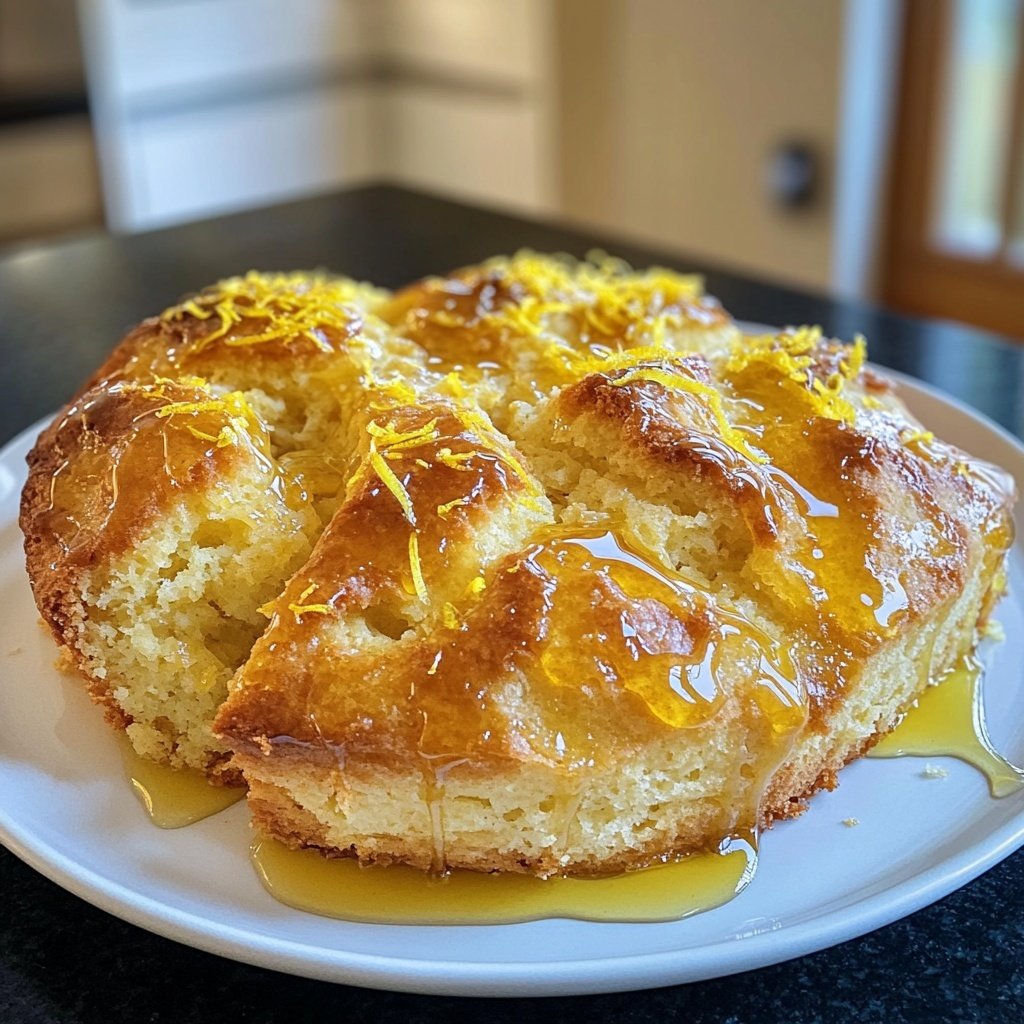 Zitronenkuchen mit Zitronensirup