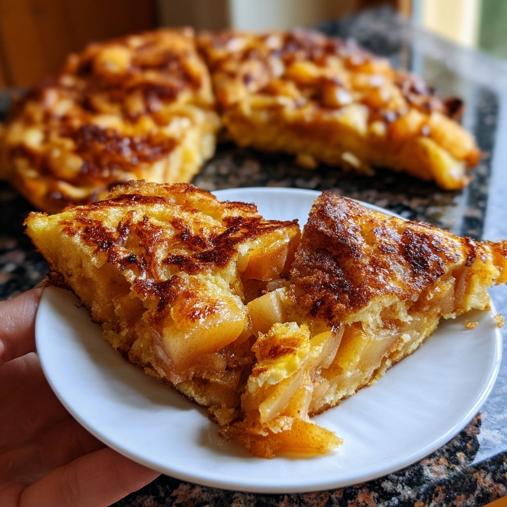 Pfannkuchen mit Birnen und Zimt