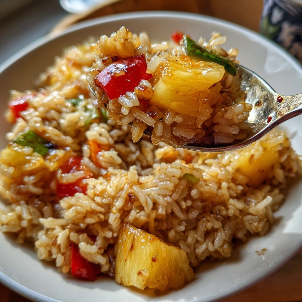 Gebratener Reis mit Ananas