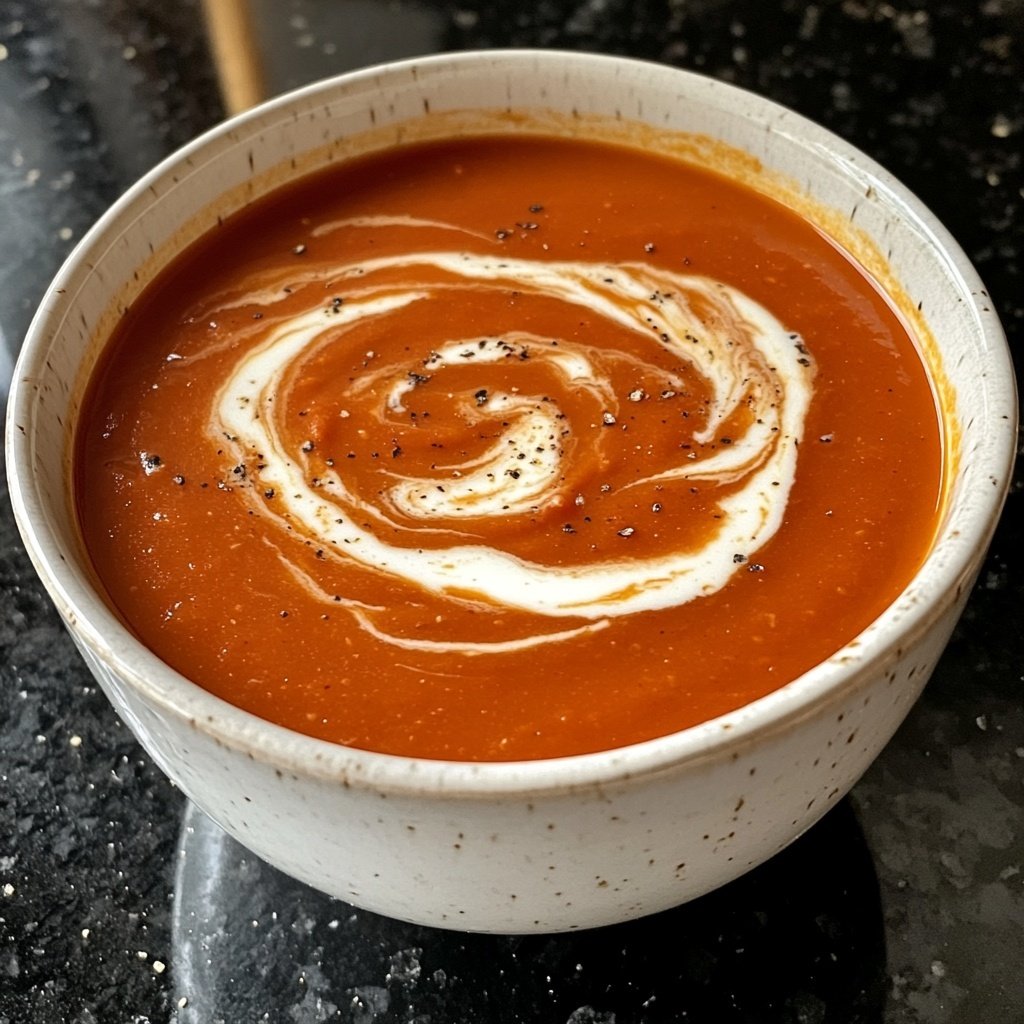 Tomatensuppe mit Sahne