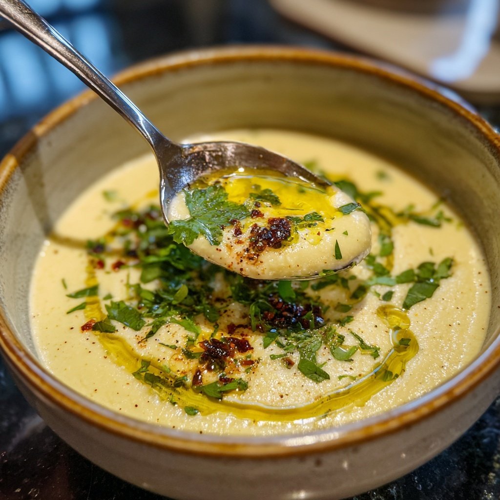 Blumenkohlsuppe mit Zitronenöl