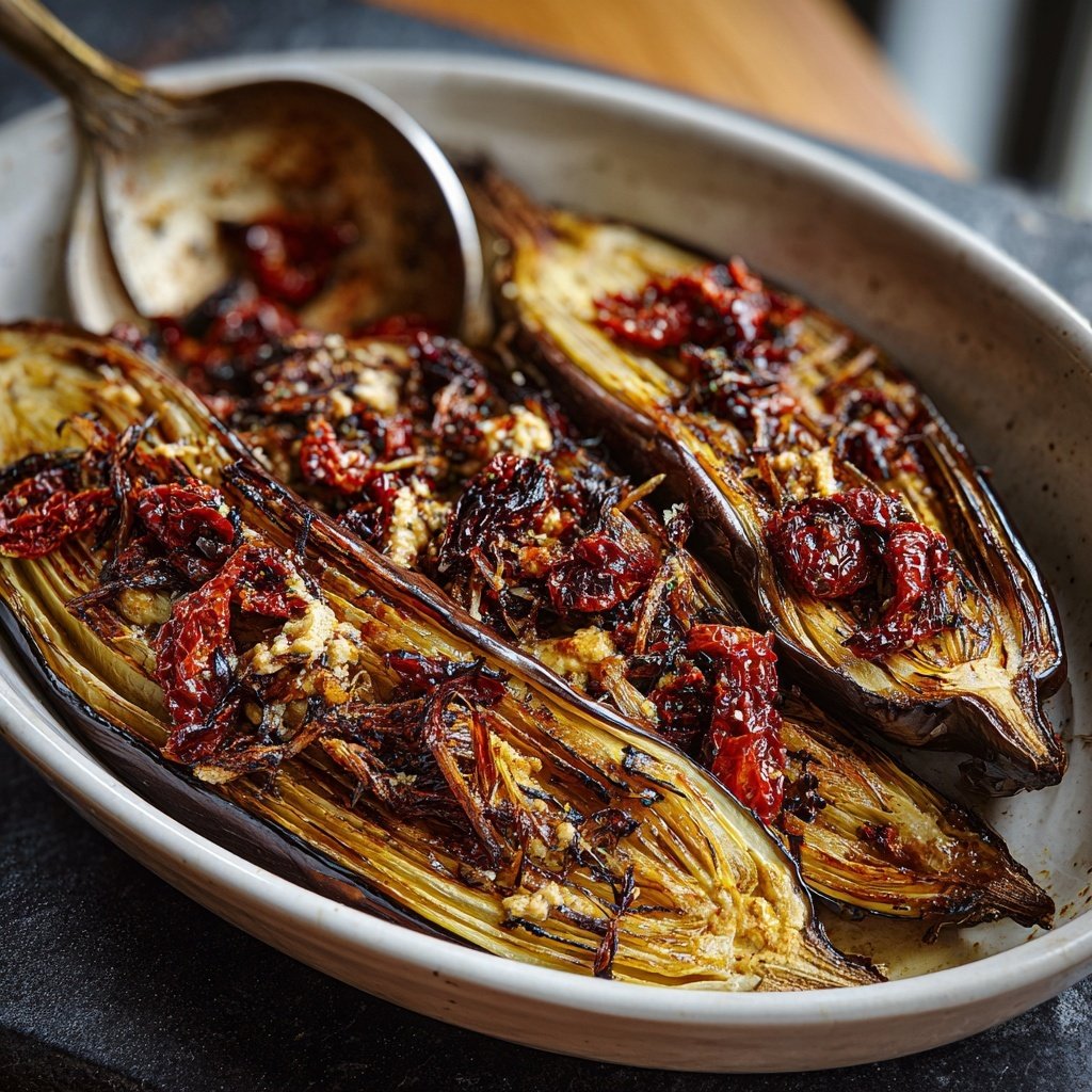 Auberginen mediterran pikant