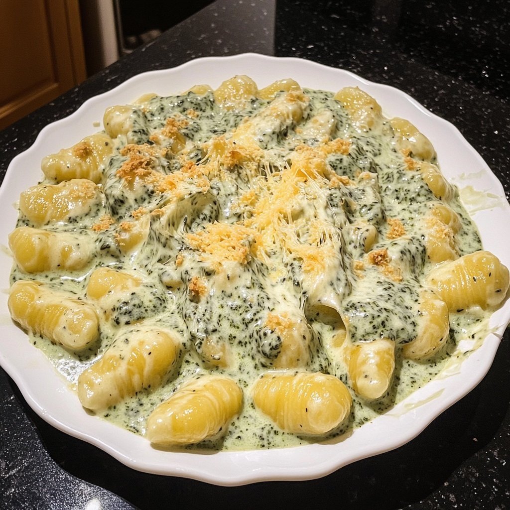 Gnocchi mit Spinat-Sahne-Sauce