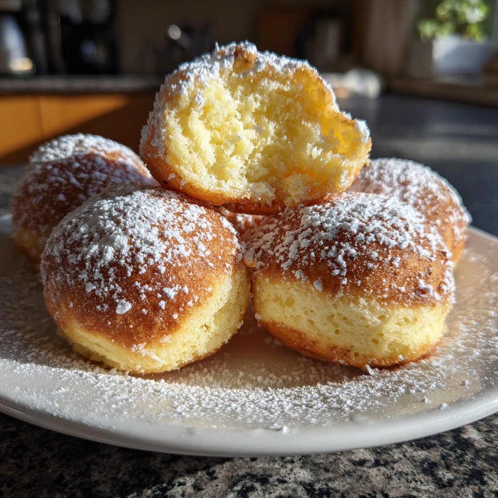 Quarkbällchen mit Joghurtteig