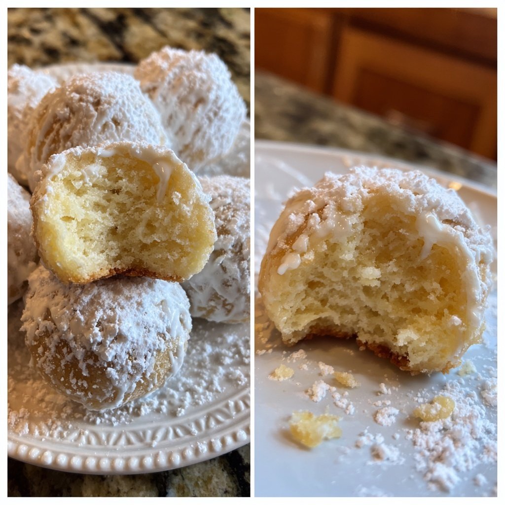 Quarkbällchen mit Joghurtteig