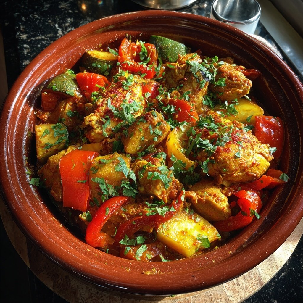 Internationale Küche Marokkanisches Hähnchen-Tagine