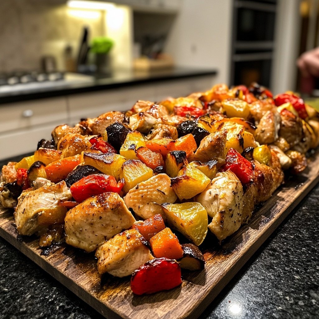 Hähnchenbrust mit Ofengemüse